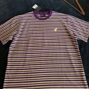 The Hundreds Purple and White Striped Tee